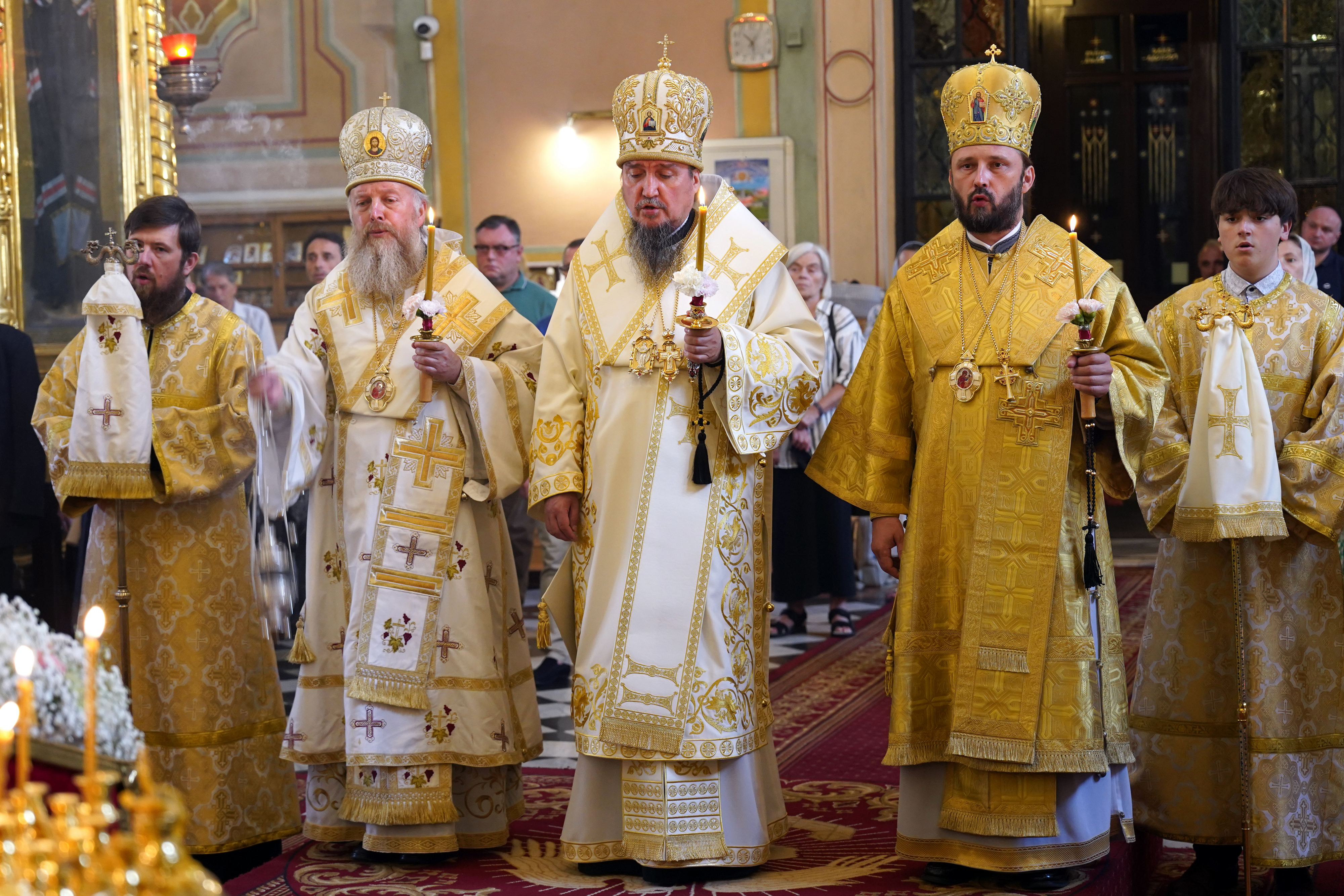 The All-Night Vigil of St. Marie Magdalene feast in Warsaw