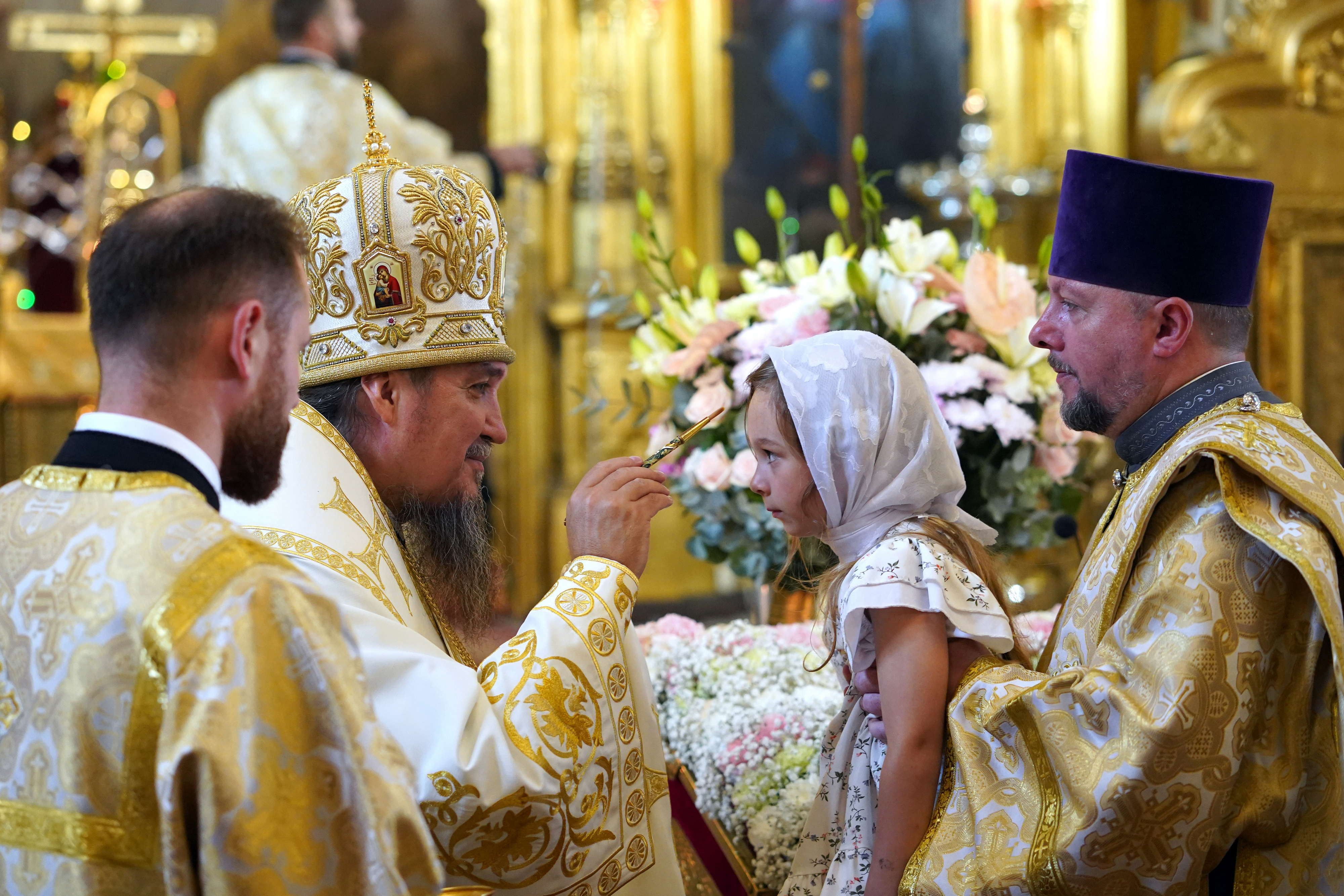 The All-Night Vigil of St. Marie Magdalene feast in Warsaw