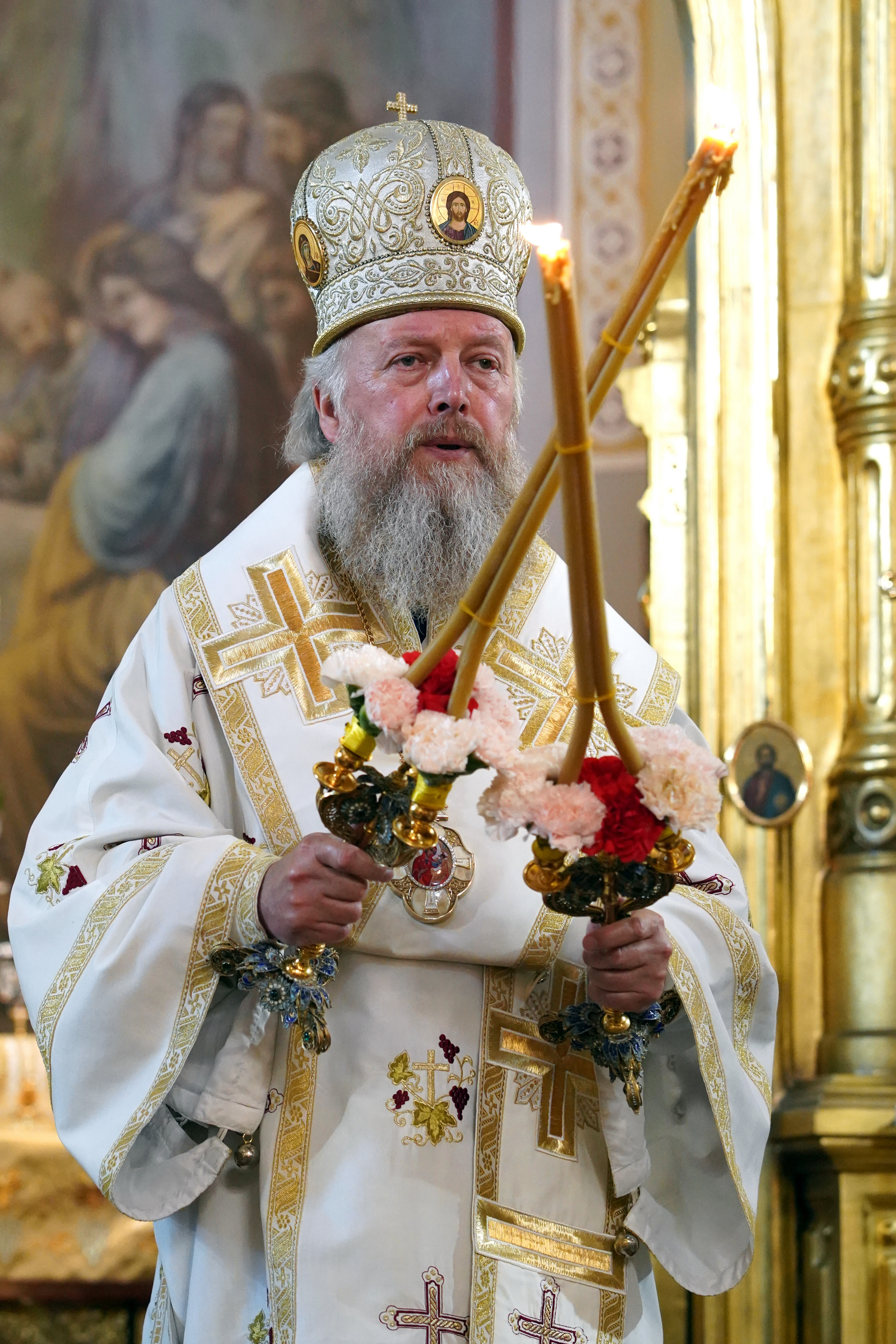 The All-Night Vigil of St. Marie Magdalene feast in Warsaw