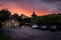 Vlutes 
 Sunset at the Orthodox Monastery of the Transfiguration
