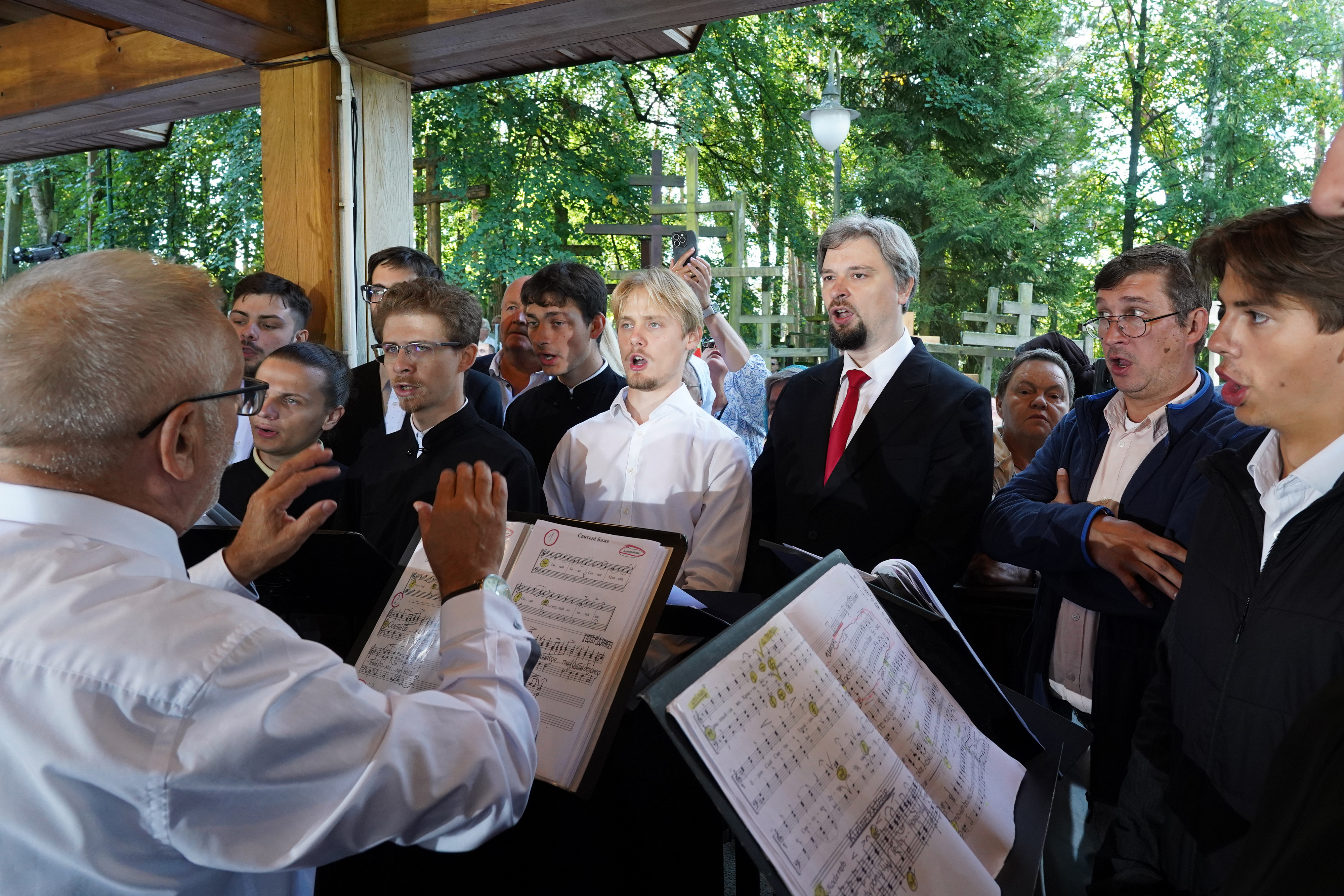The main Divine Liturgy of Transfiruration feast in Grabarka Convent