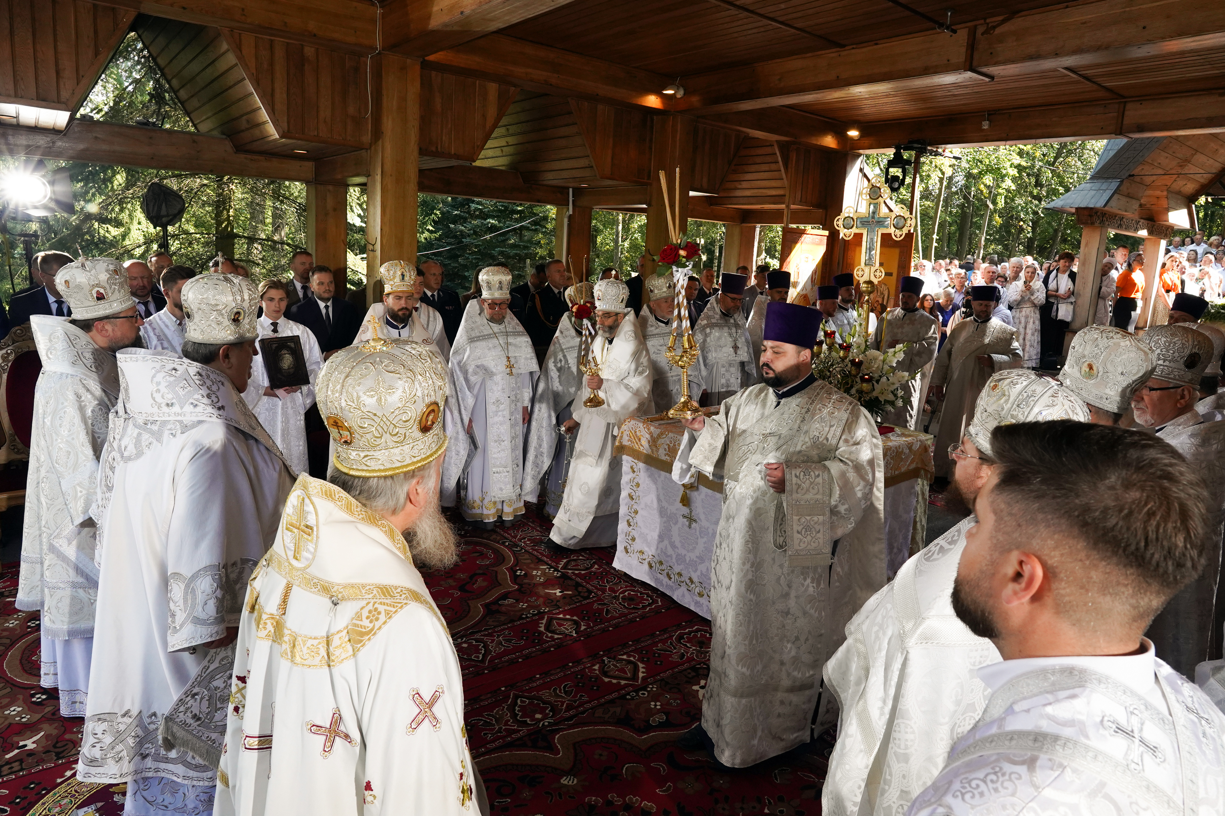 The main Divine Liturgy of Transfiruration feast in Grabarka Convent