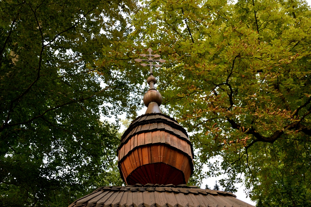 Kopuła cerkwi św. Mikołaja w parku w Hradec Kralove