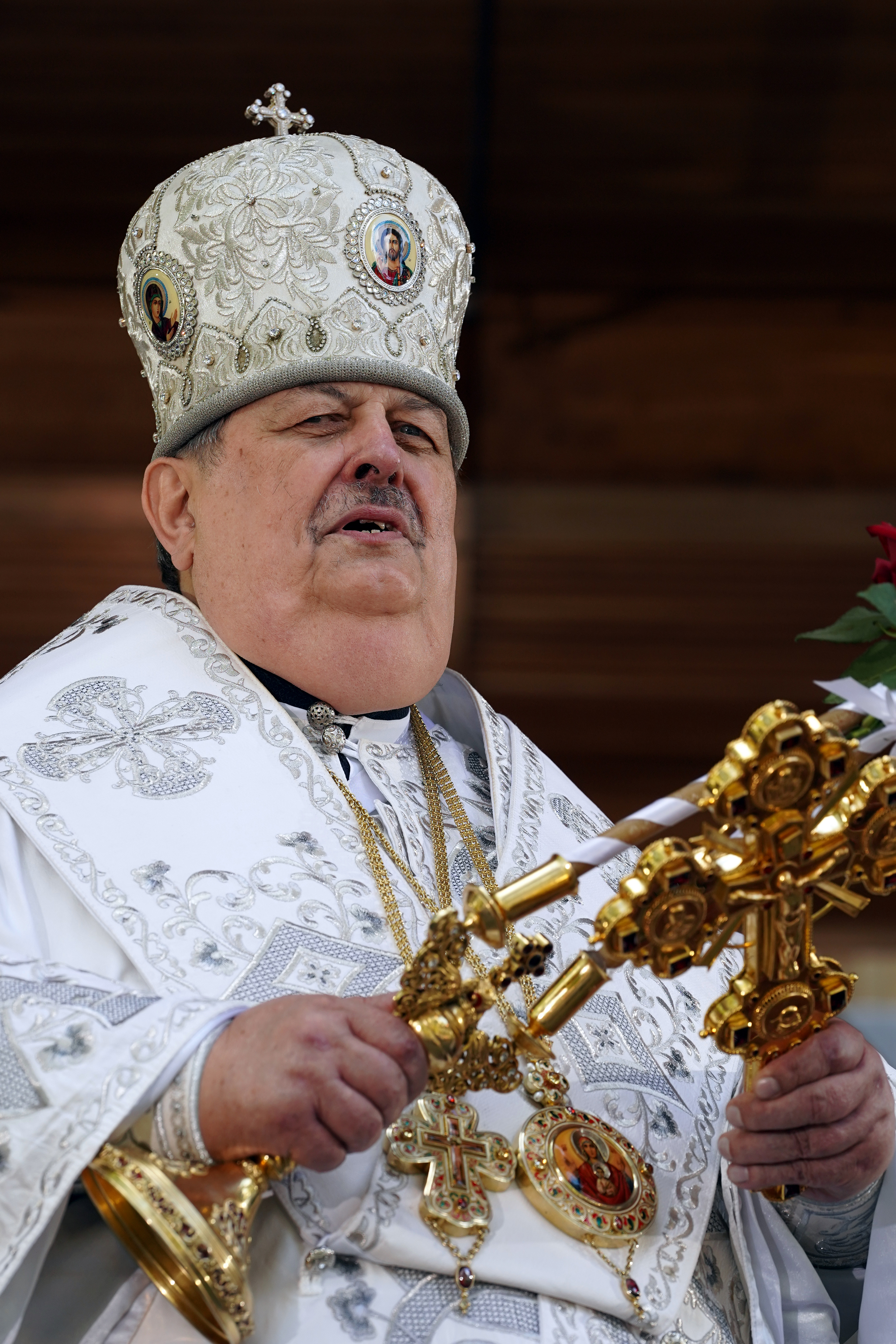 The main Divine Liturgy of Transfiruration feast in Grabarka Convent