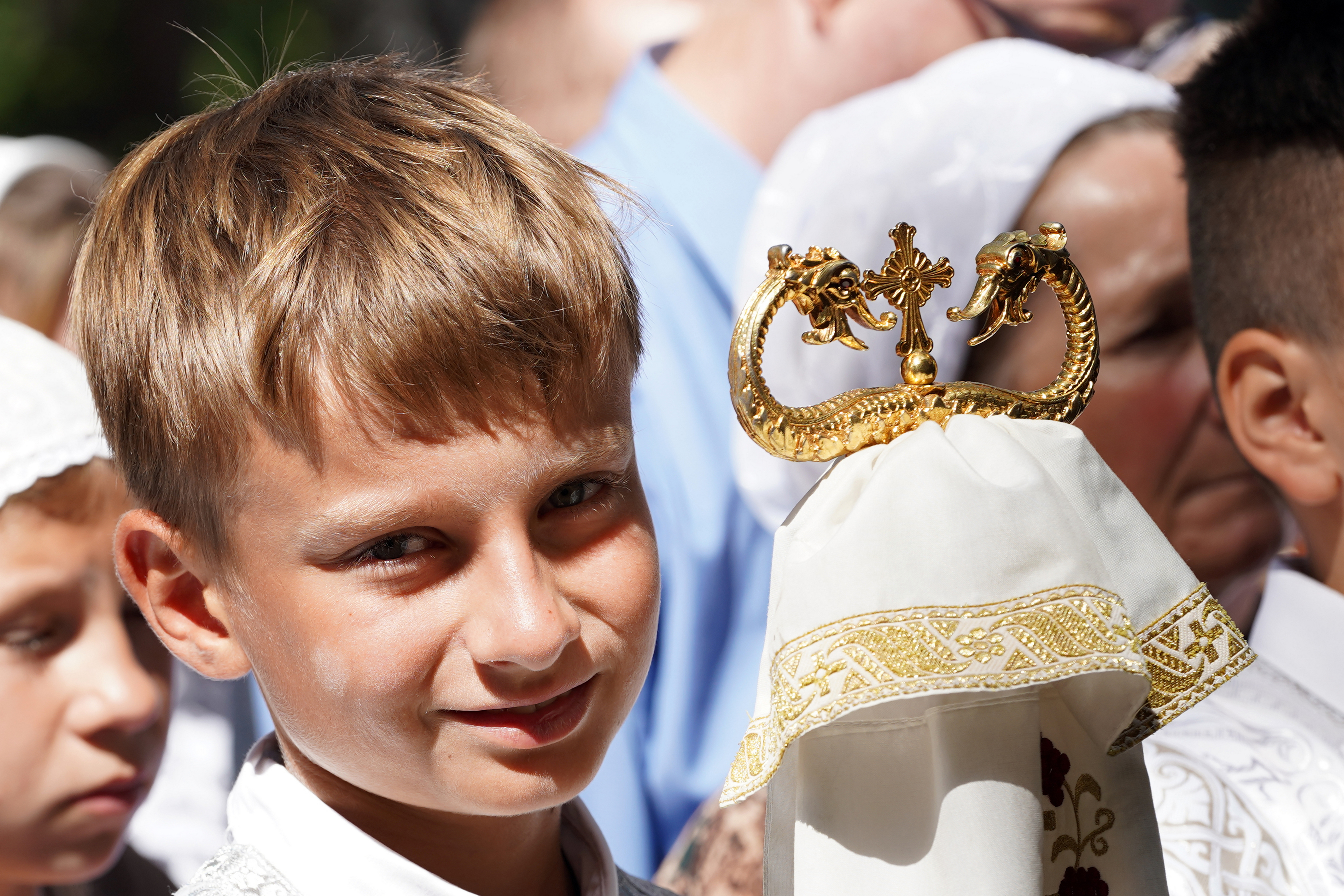 The main Divine Liturgy of Transfiruration feast in Grabarka Convent