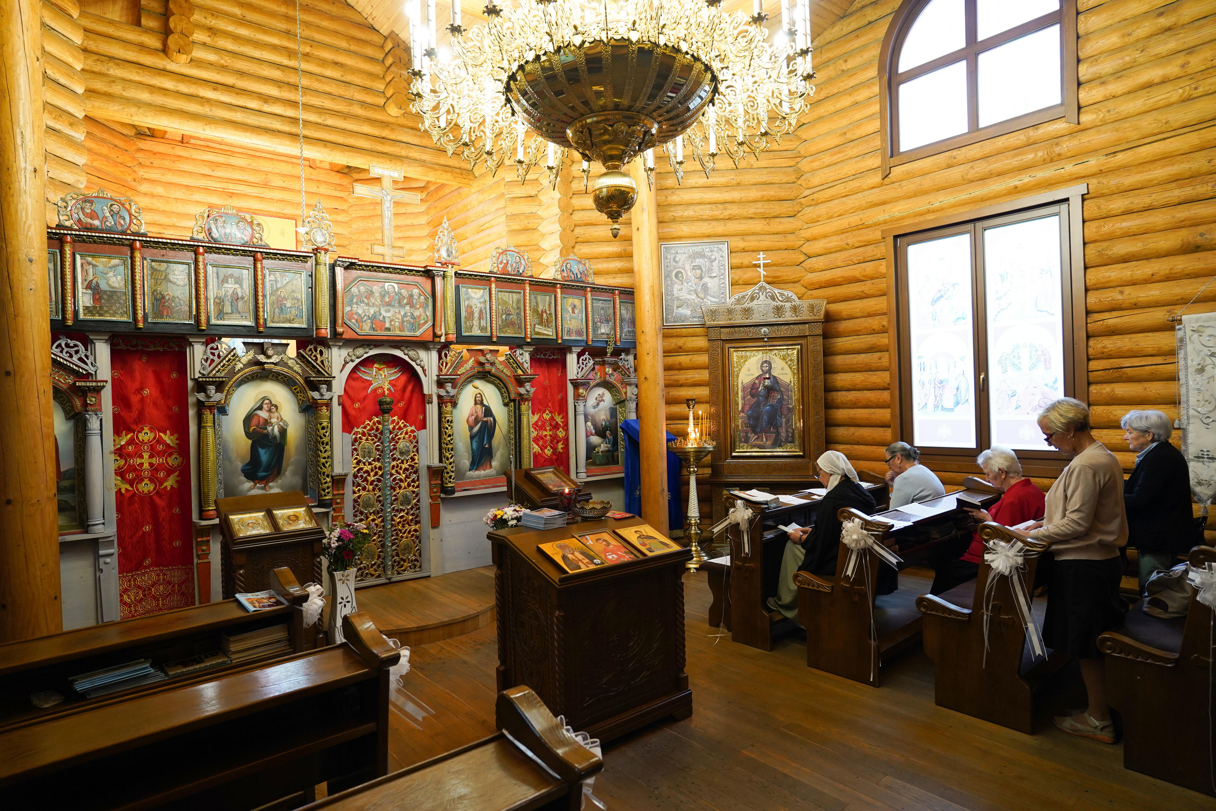 The Divine Liturgy in St. Rastislav Orthodox church in Snina