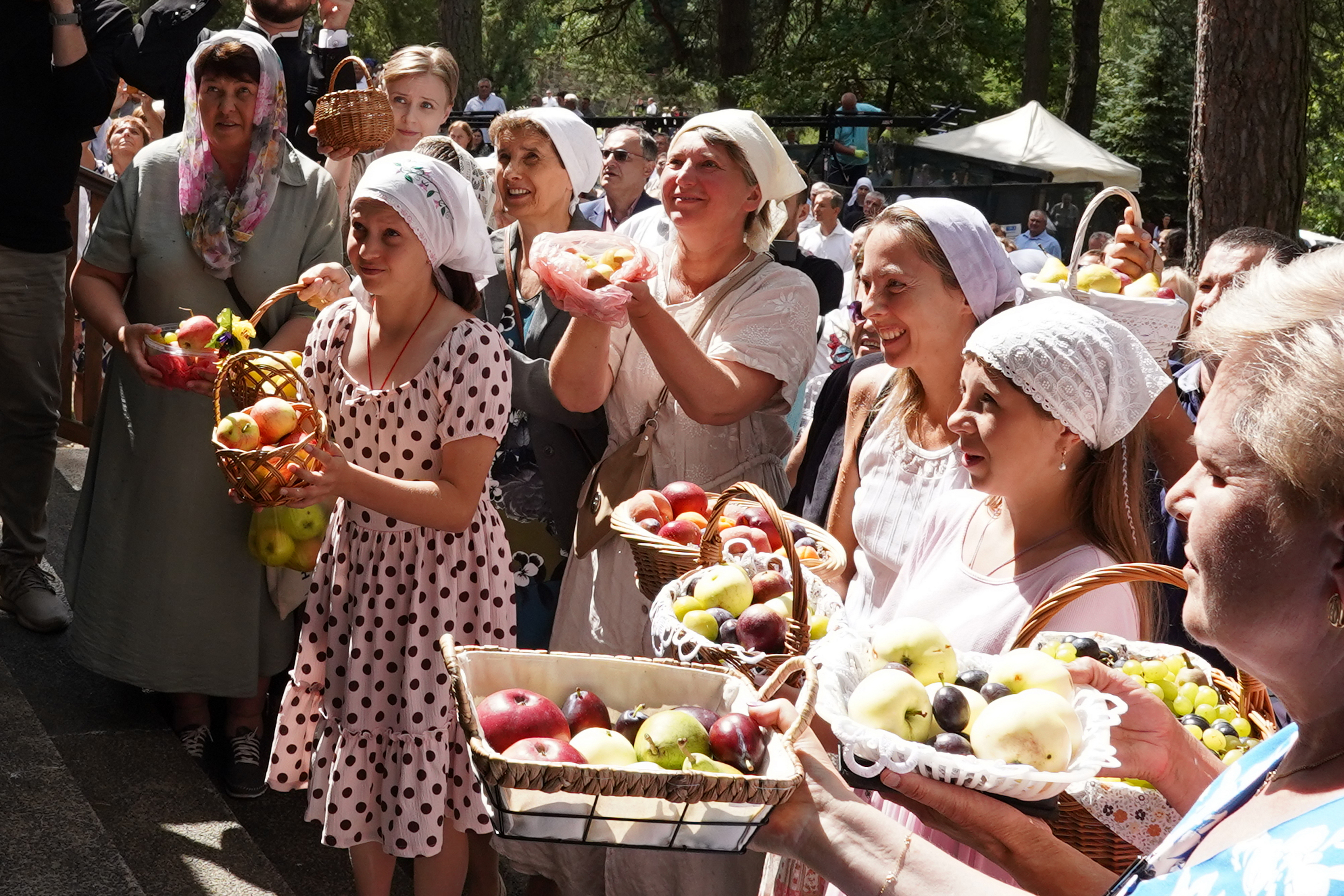 The main Divine Liturgy of Transfiruration feast in Grabarka Convent 