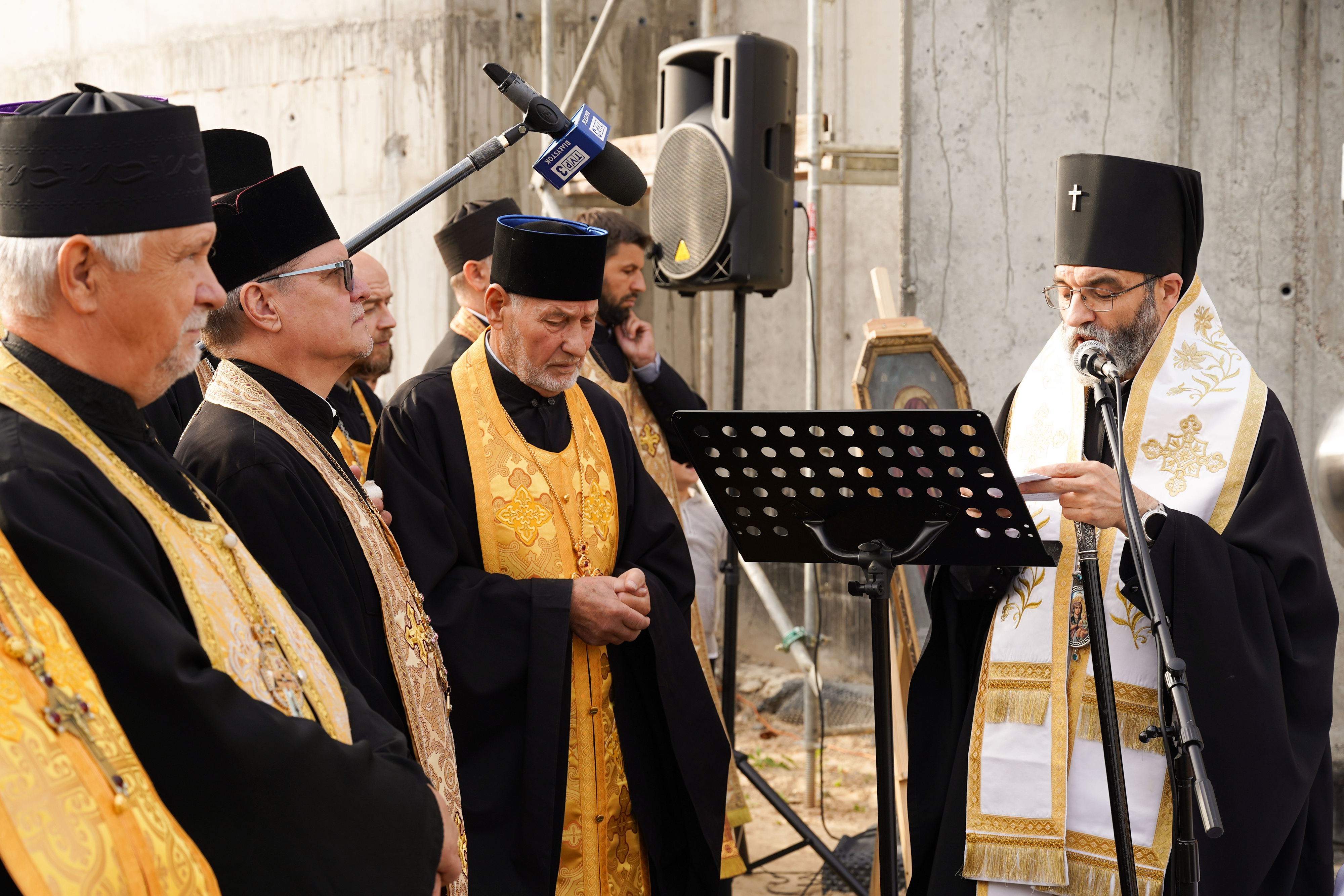 Ceremony of blessing the crosses for the Church of St. Athanasius of Brest in Białystok