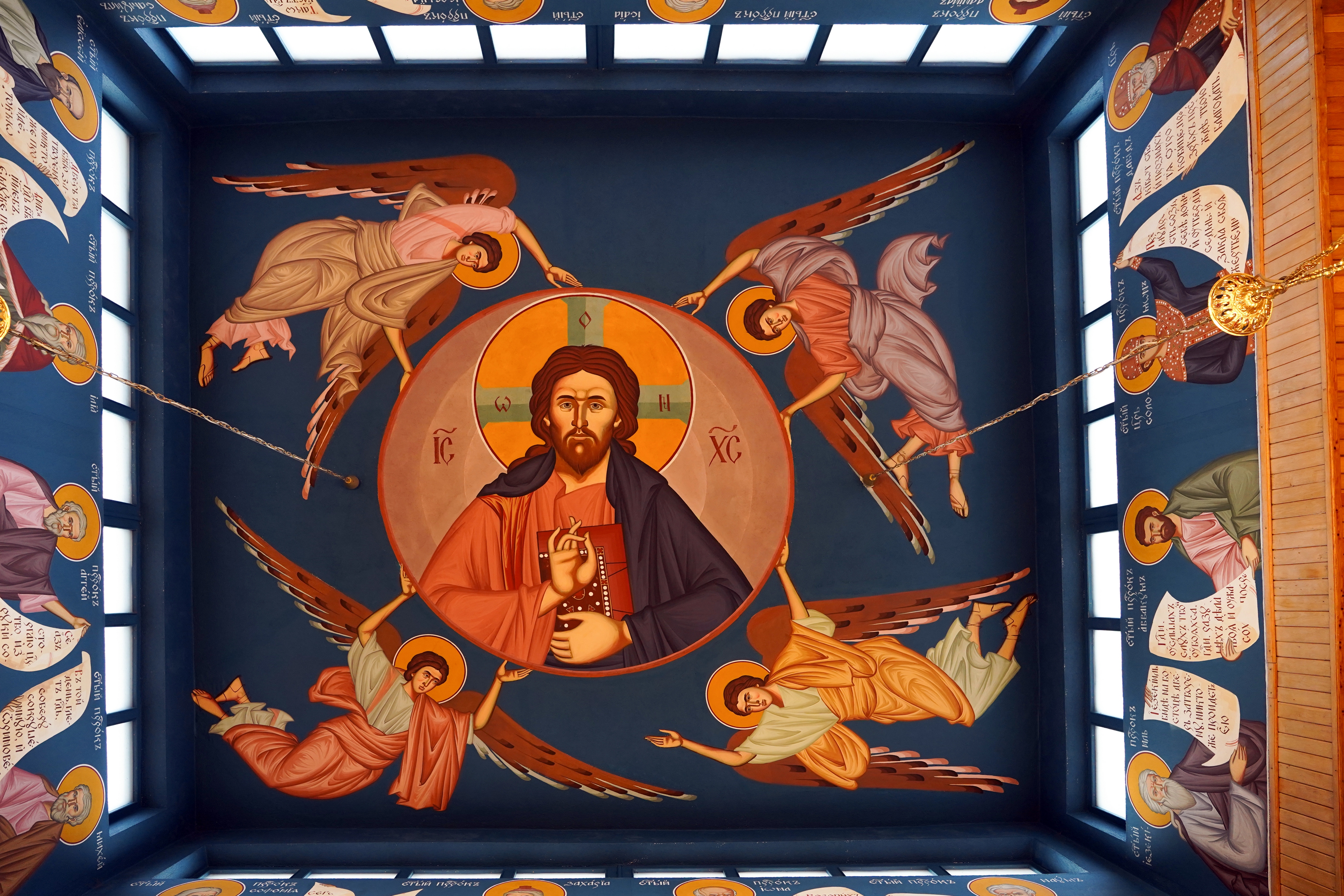 The fresco in the Protection of the Mother of God Orthodox church in Ulič village