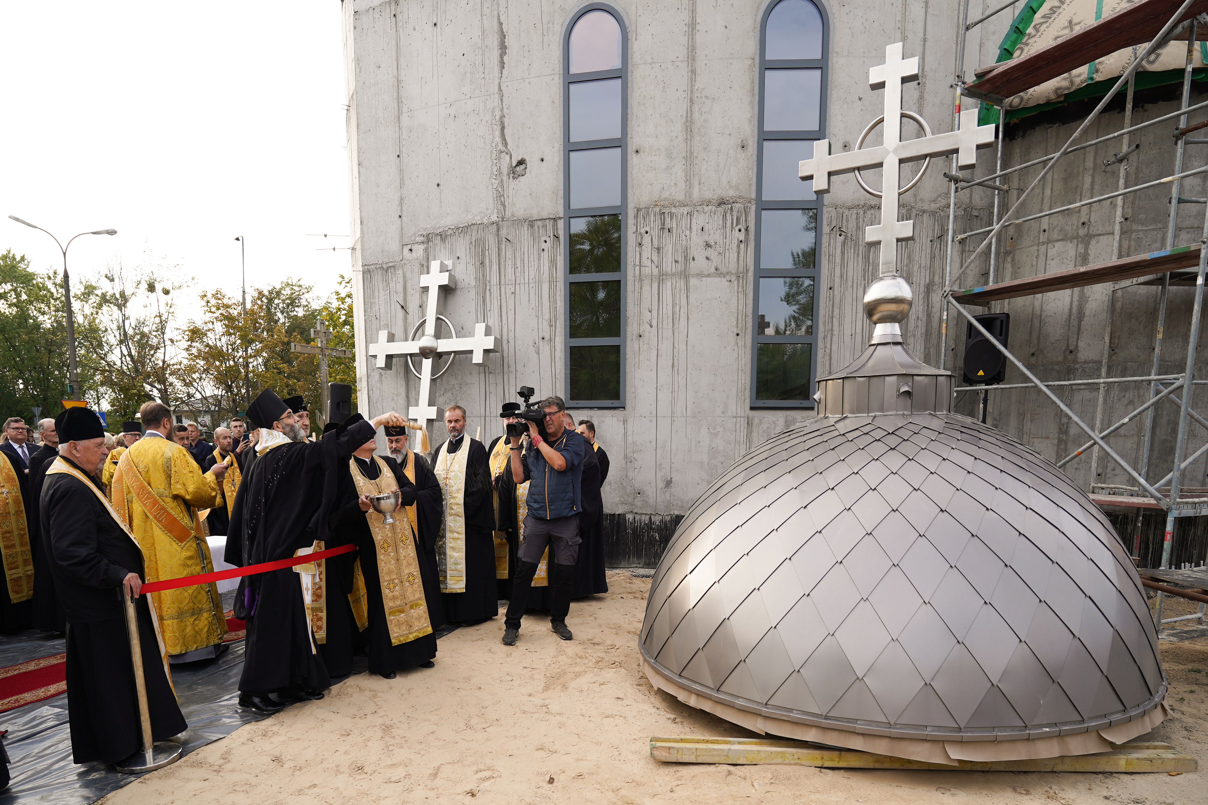 Ceremony of blessing the crosses for the Church of St. Athanasius of Brest in Białystok 