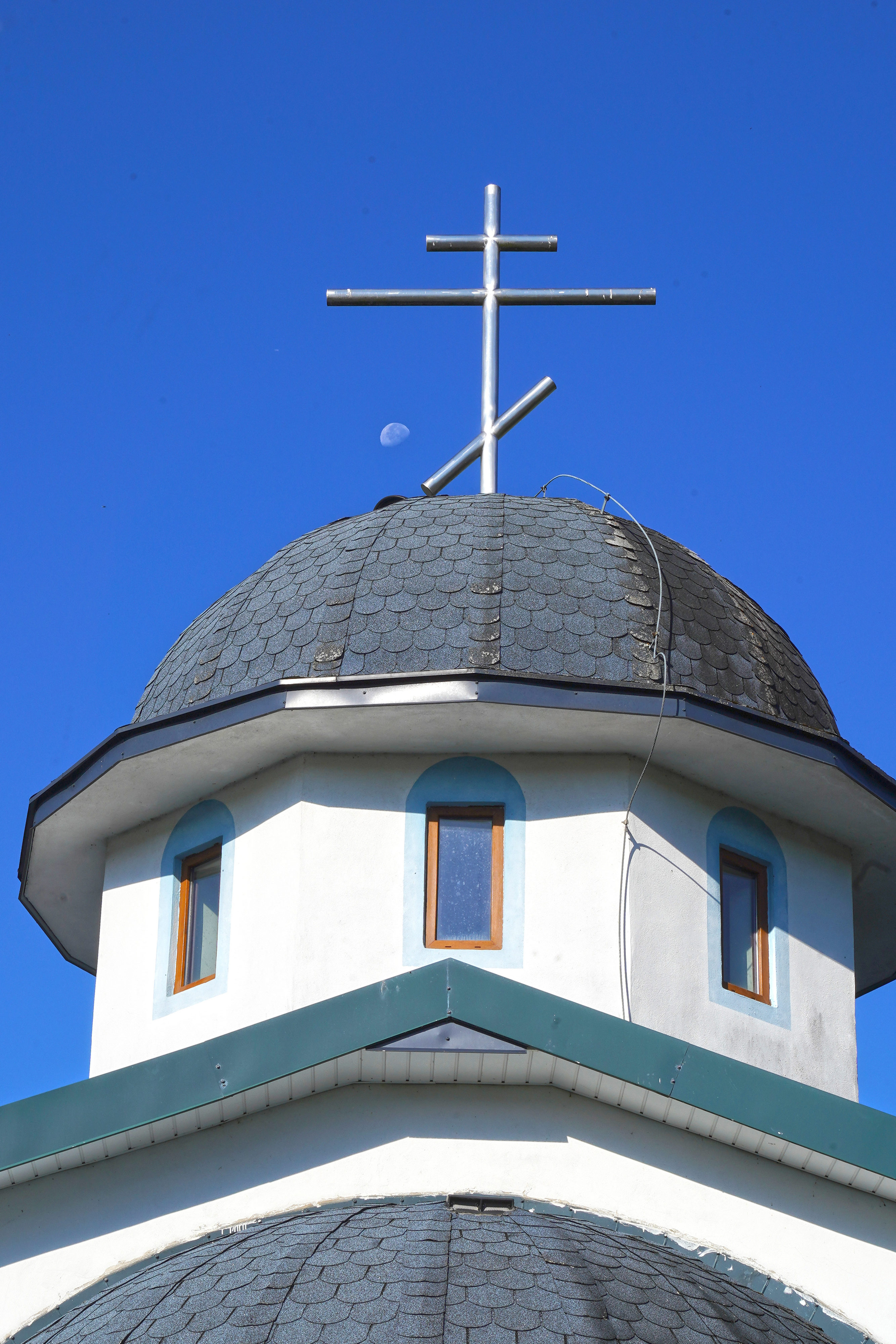 The dome of the Protection of the Mother of God Orthodox church in Hostovice village