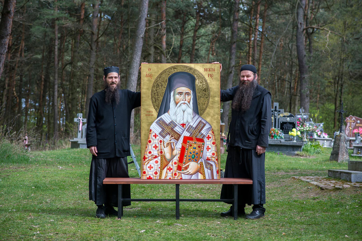 Ikona św. Nektariusza w Sakach  