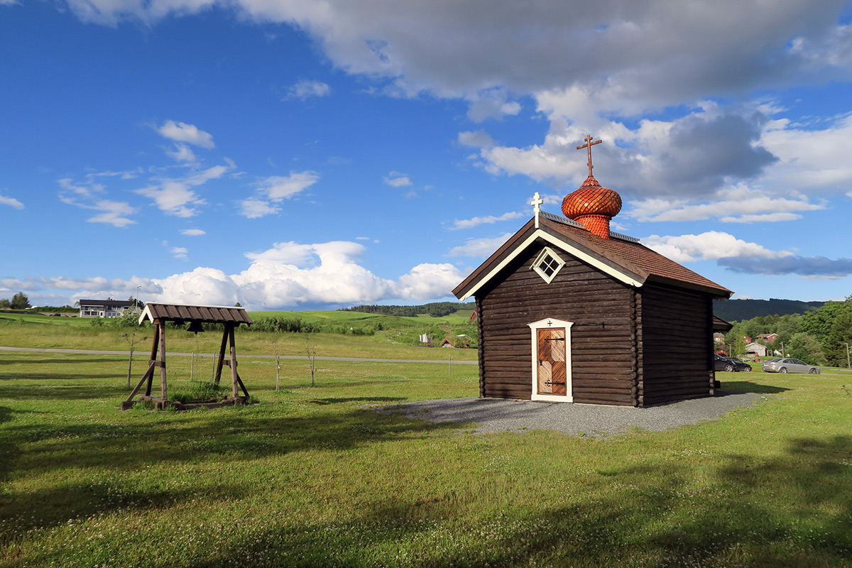 Church of saint Olaf, king of Norway on the battle field in Stiklestad