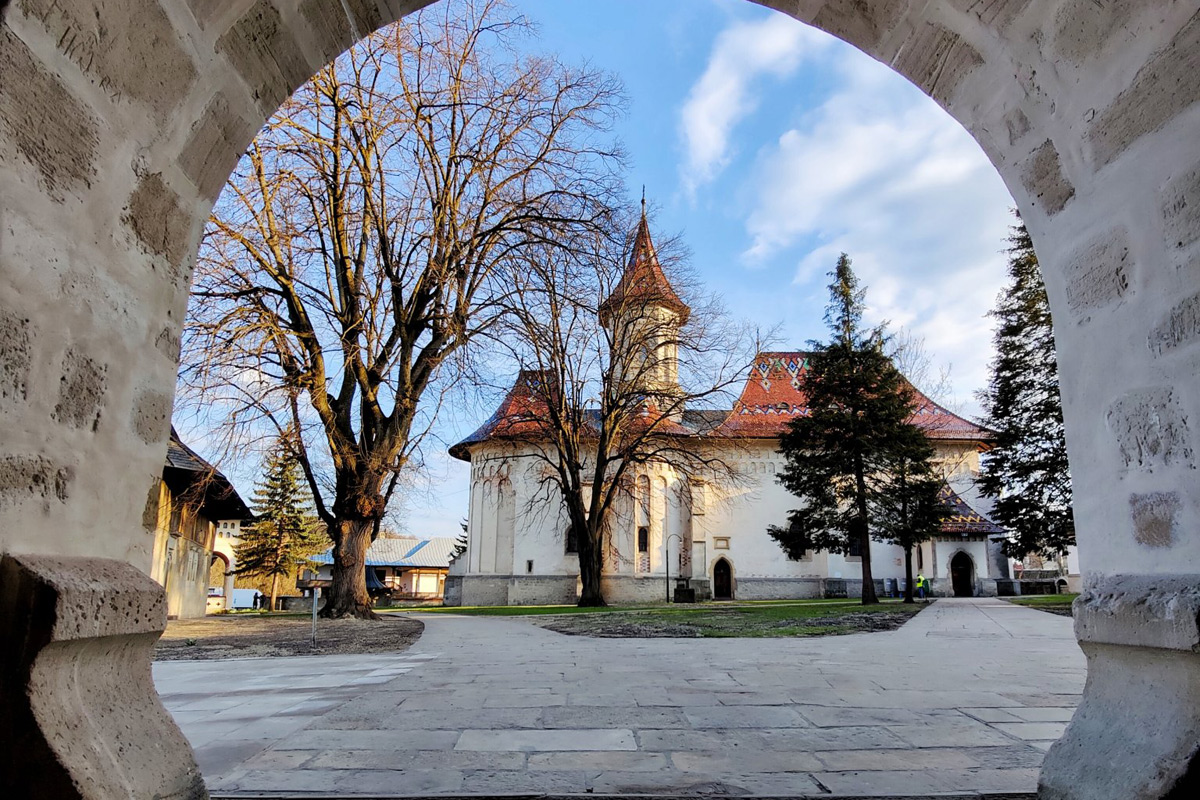 The entrance to Saint John The New One monastery, Suceava, ROMANIA