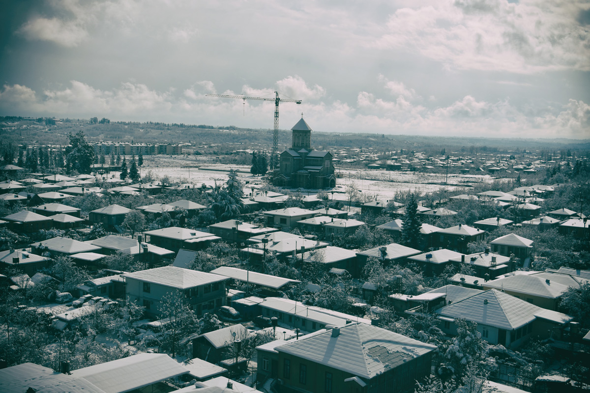 Строящийся собор в Зугдиди. Грузия. 