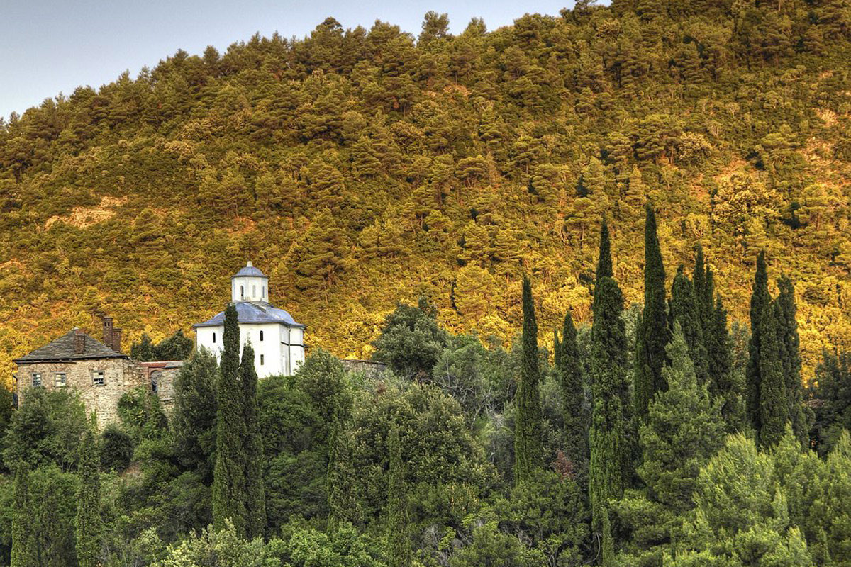 sunrise in Zographou Monastery 