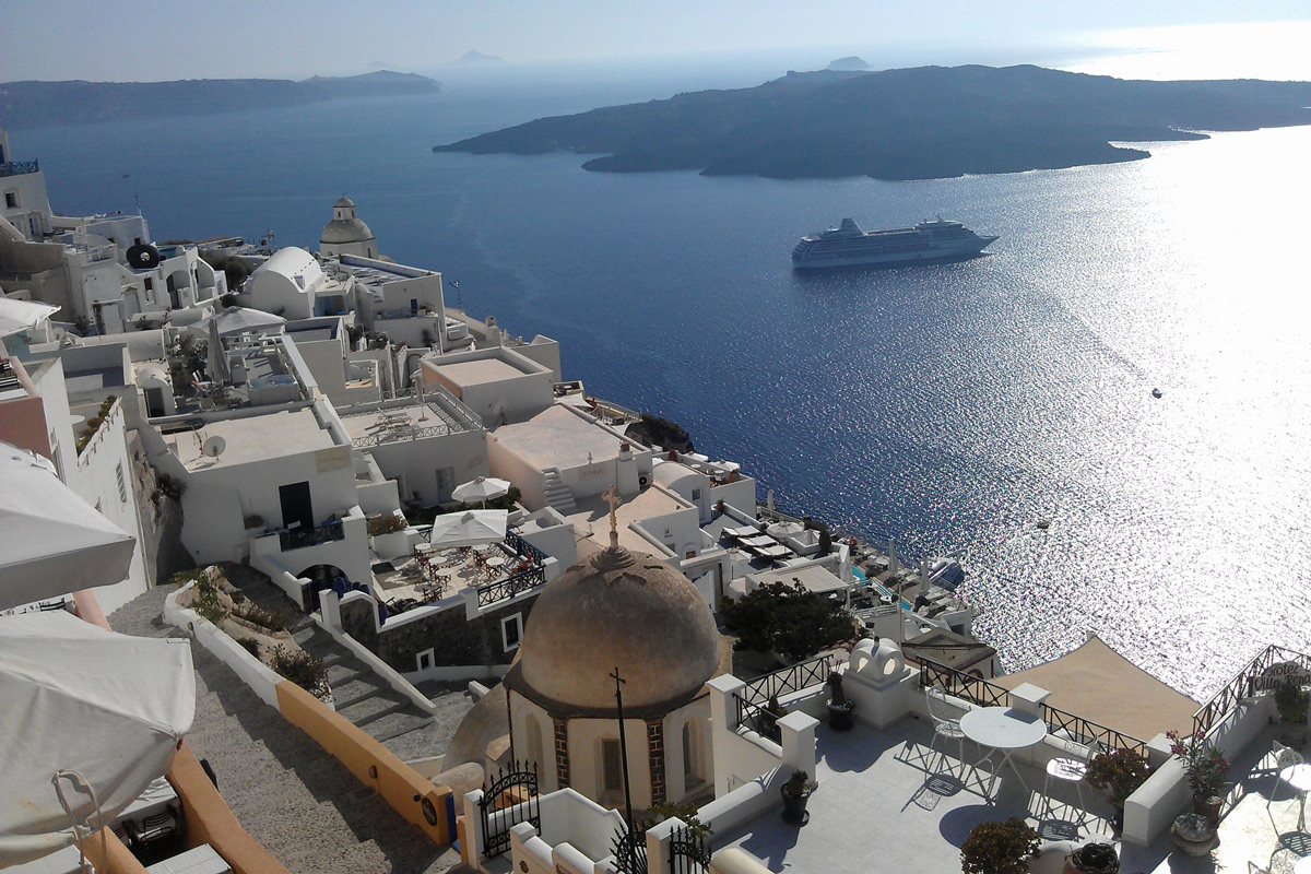 Панорама Фире, главног града Санторинија 