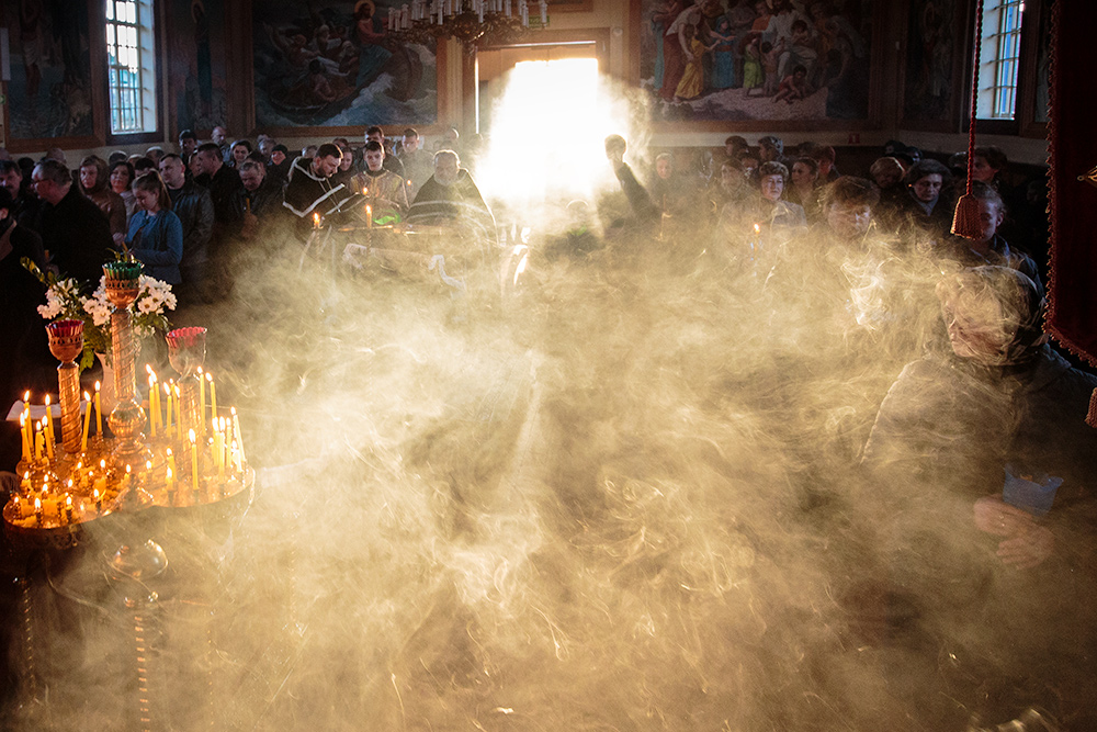 Wielki Czwartek w Cerkwi Podwyższenia Krzyża Świętego w Narwi