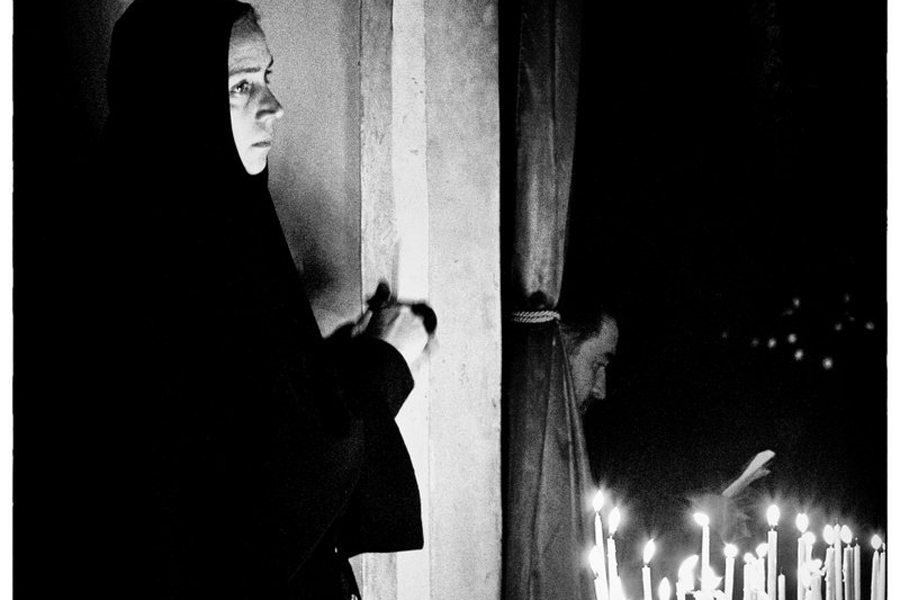 Nun at the Church of Holy Sepulchre in Jerusalem 
