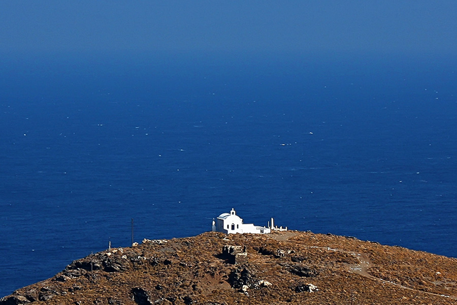 Holy Andros island in the Aegean Sea   